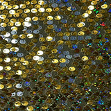 Polyester Flipper Sequin Mesh Fabric Gold Silver 50"