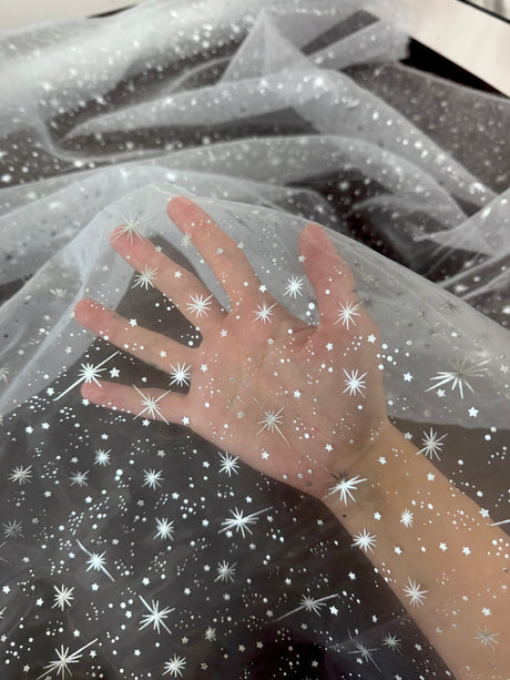 Silver Star Organza