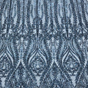 Stretch Sequins Fabric Damask Pattern