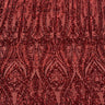 Anault Damask Stretch Sequins Nylon Spandex Mesh Fabric - Damask Sequins, 60" Width, 4-Way Stretch (1 Yard)
