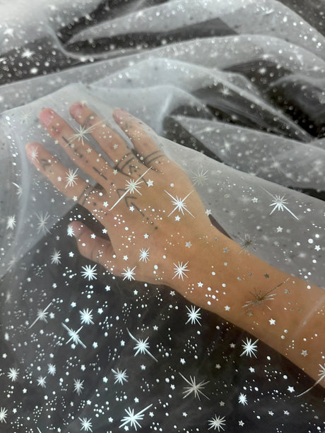 Silver Star Organza