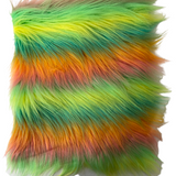 Faux Fur Fabric Striped Long Pile