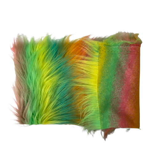 Faux Fur Fabric Striped Long Pile