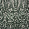 Anault Damask Stretch Sequins Nylon Spandex Mesh Fabric - Damask Sequins, 60" Width, 4-Way Stretch (1 Yard)
