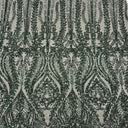 Stretch Sequins Fabric Damask Pattern