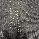 Polyester Spandex Mini Sequin Fabric 50" Champagne Stripe