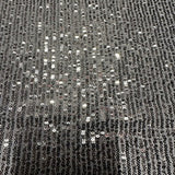 Polyester Spandex Mini Sequin Fabric 50" Champagne Stripe