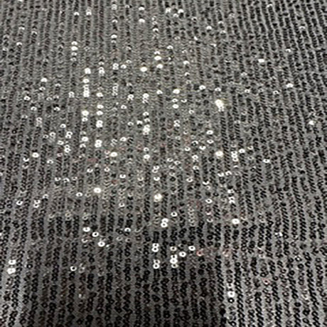 Polyester Spandex Mini Sequin Fabric 50" Champagne Stripe