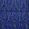 Anault Damask Stretch Sequins Nylon Spandex Mesh Fabric - Damask Sequins, 60" Width, 4-Way Stretch (1 Yard)