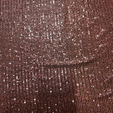 Polyester Spandex Mini Sequin Fabric 50" Champagne Stripe