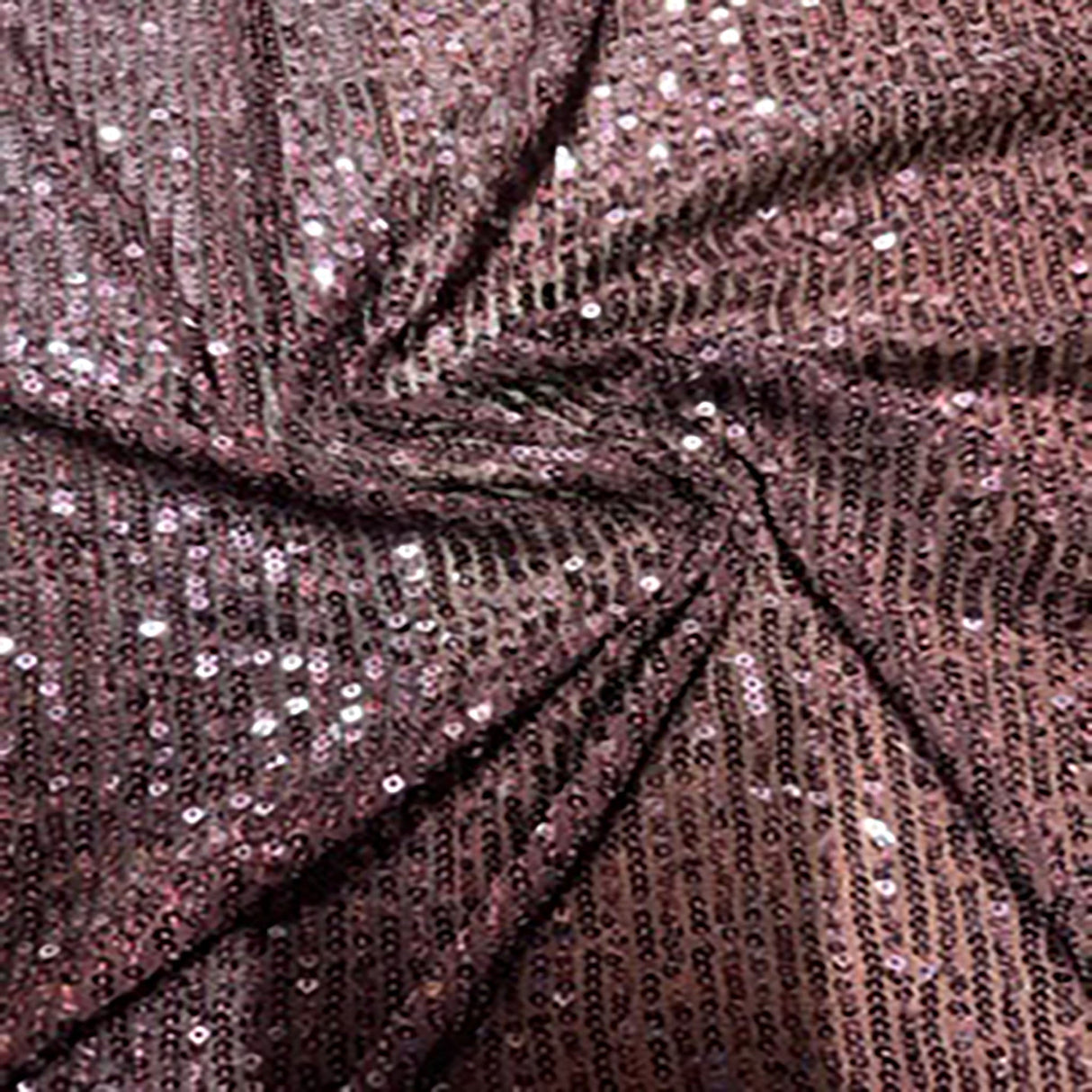 Polyester Spandex Mini Sequin Fabric 50" Champagne Stripe