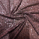 Polyester Spandex Mini Sequin Fabric 50" Champagne Stripe