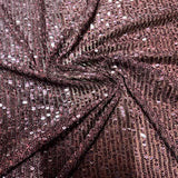Polyester Spandex Mini Sequin Fabric 50" Champagne Stripe