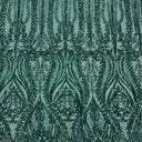 Anault Damask Stretch Sequins Nylon Spandex Mesh Fabric - Damask Sequins, 60" Width, 4-Way Stretch (1 Yard)