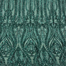 Anault Damask Stretch Sequins Nylon Spandex Mesh Fabric - Damask Sequins, 60" Width, 4-Way Stretch (1 Yard)
