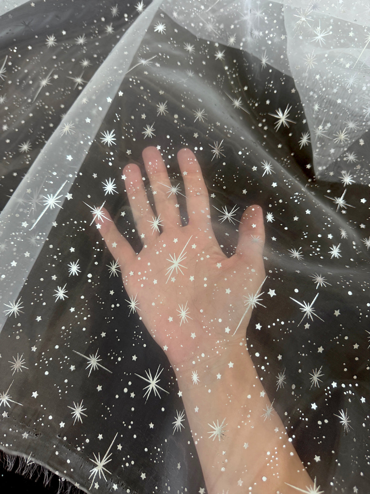 Silver Star Organza