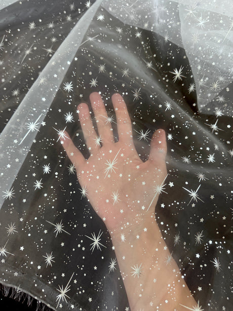 Silver Star Organza