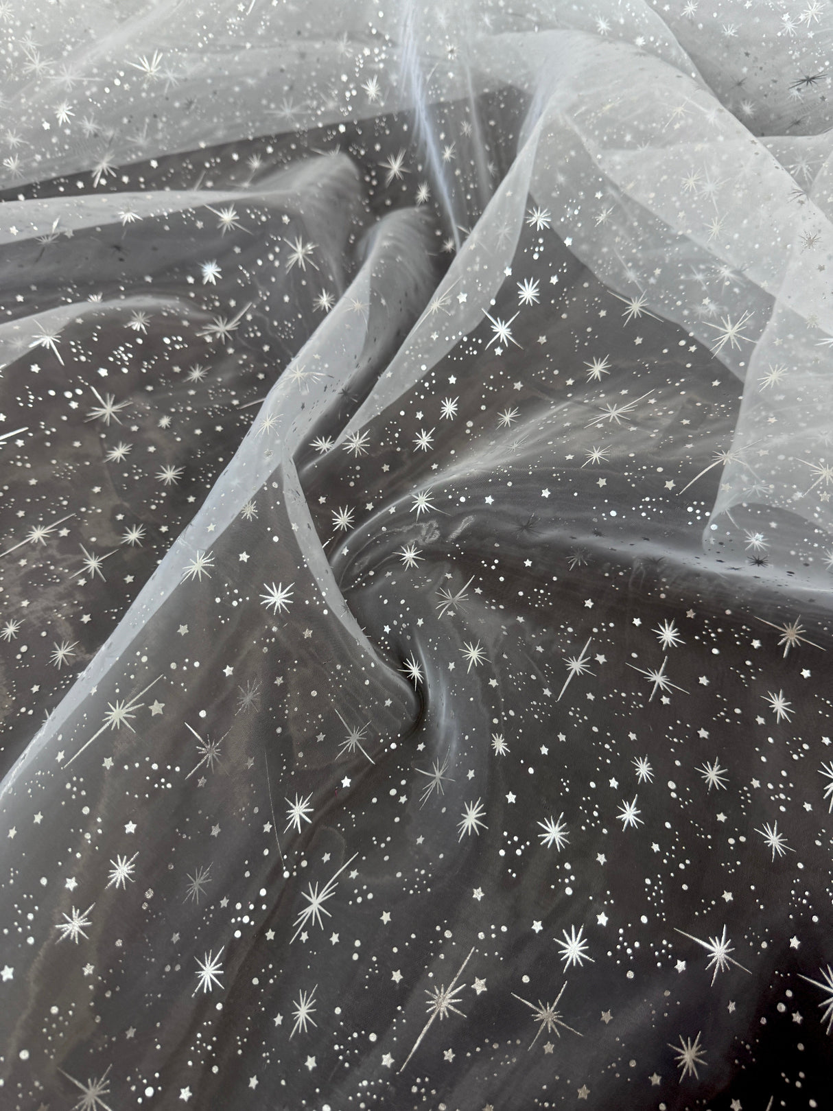 Silver Star Organza