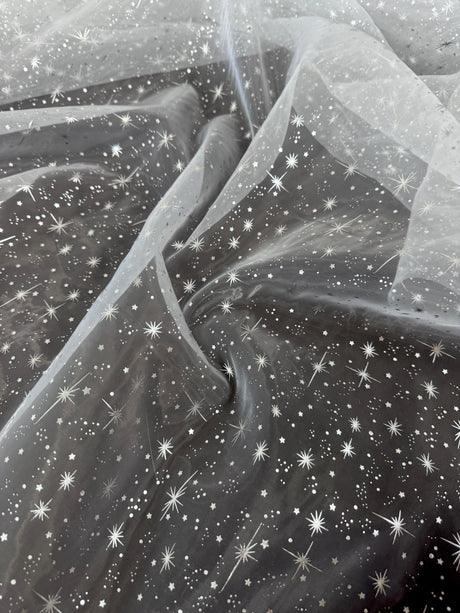 Silver Star Organza