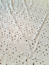 Ivory 4-Way Stretch Eyelet Knit