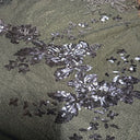 Polyester Mesh Fabric with Spread Flower Sequin