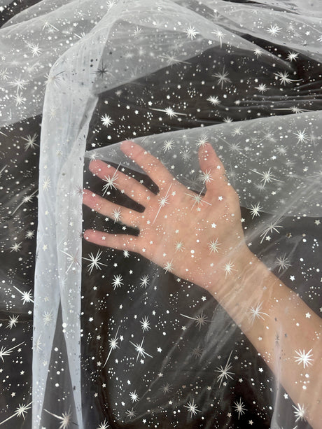 Silver Star Organza