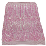 Anault Damask Stretch Sequins Nylon Spandex Mesh Fabric - Damask Sequins, 60" Width, 4-Way Stretch (1 Yard)