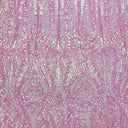 Anault Damask Stretch Sequins Nylon Spandex Mesh Fabric - Damask Sequins, 60" Width, 4-Way Stretch (1 Yard)