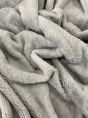 Gray Short Pile Bunny Faux Fur