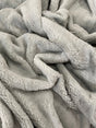 Gray Short Pile Bunny Faux Fur