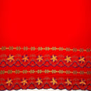 Polyester Embroidered Double Border Fabric