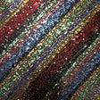 Polyester Sequin Mesh Fabric Multi-Color Embroidery 50" Width