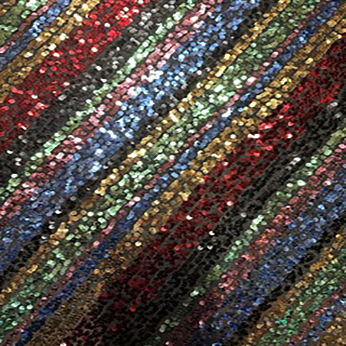 Polyester Sequin Mesh Fabric Multi-Color Embroidery 50" Width