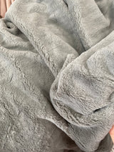 Gray Short Pile Bunny Faux Fur