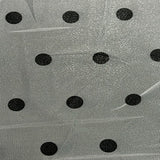 Mesh Fabric Flocked Dot Black 50"