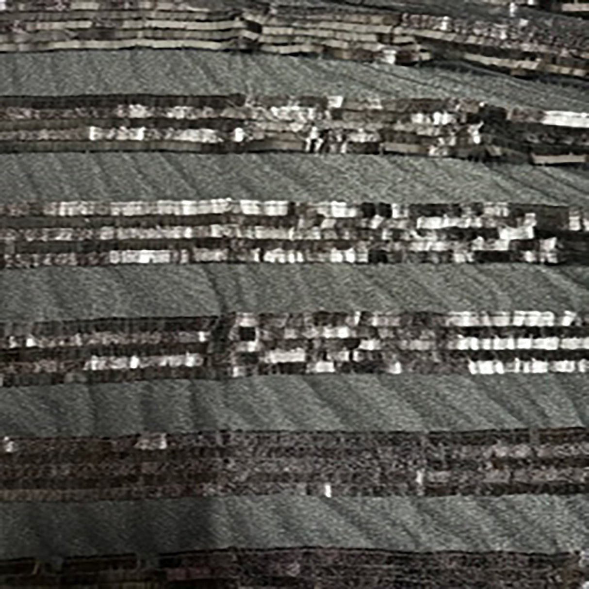 Polyester Mesh Fabric with Piano Sequin Stripe