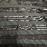 Polyester Mesh Fabric with Piano Sequin Stripe