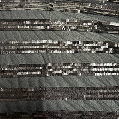 Polyester Mesh Fabric with Piano Sequin Stripe
