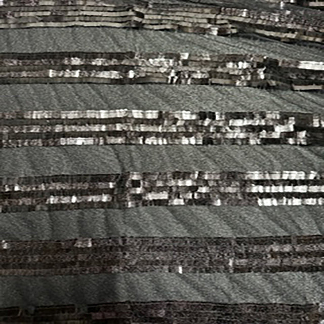 Polyester Mesh Fabric with Piano Sequin Stripe