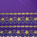 Polyester Embroidered Double Border Fabric