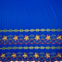 Polyester Embroidered Double Border Fabric