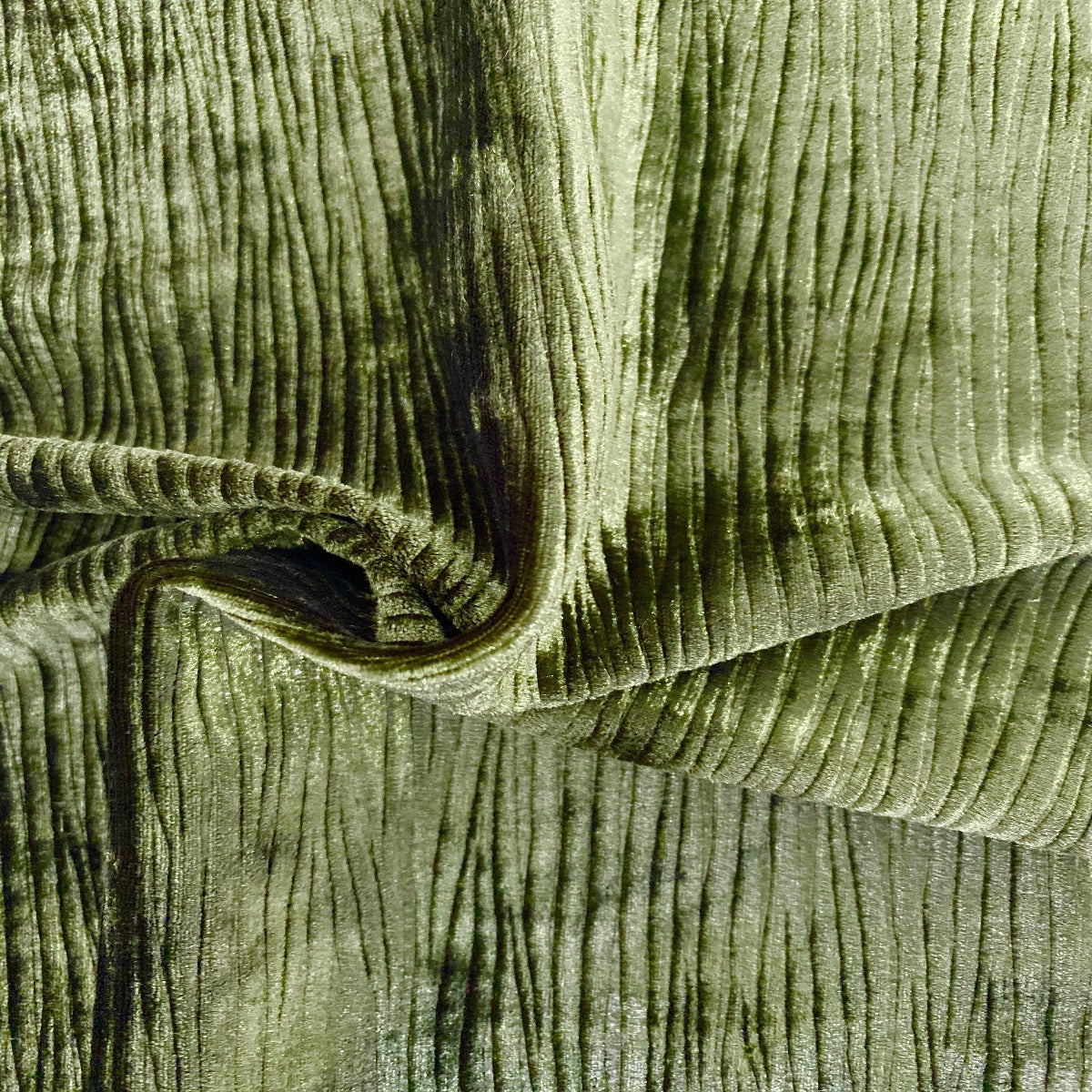 Corduroy Stretch Velvet Fabric - 4-Way Stretch, 60" Width, 360 GSM, Olive, Silver, Black, Mauve, Brown (1 Yard)
