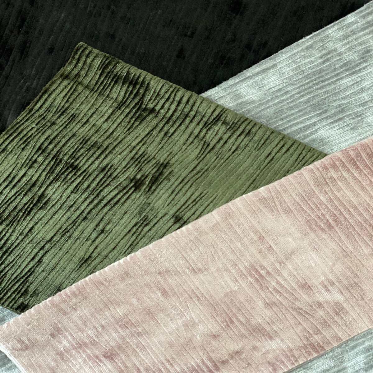 Corduroy Stretch Velvet Fabric - 4-Way Stretch, 60" Width, 360 GSM, Olive, Silver, Black, Mauve, Brown (1 Yard)