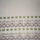 Polyester Embroidered Double Border Fabric