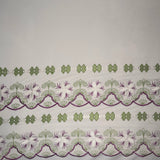 Polyester Embroidered Double Border Fabric