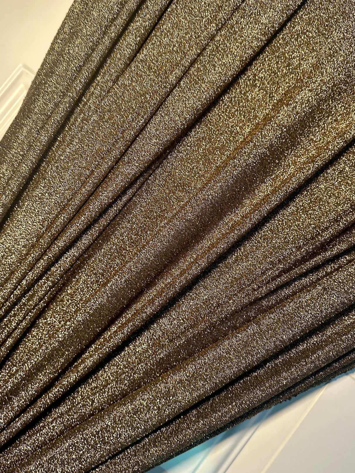 Gold Metallic Lurex Spandex Knit
