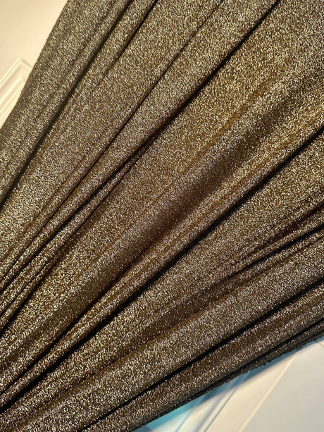 Gold Metallic Lurex Spandex Knit