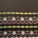 Polyester Embroidered Double Border Fabric