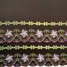 Polyester Embroidered Double Border Fabric