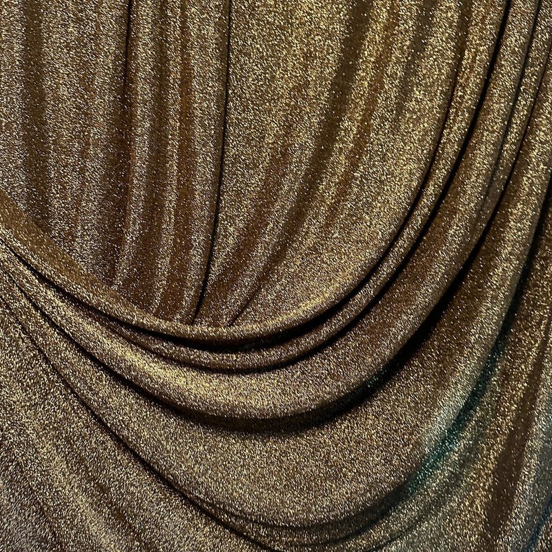 Gold Metallic Lurex Spandex Knit